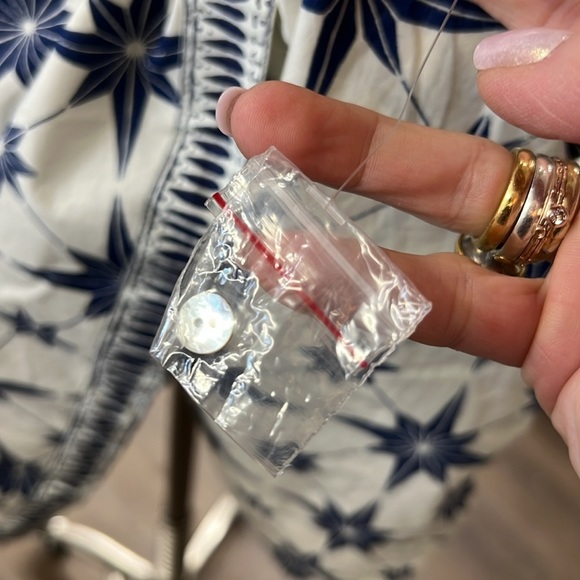 Le Sirenuse Positano NWT Lucy Blue Starburst Printed Cotton Sun Dress Size 38/2 - Picture 7 of 8